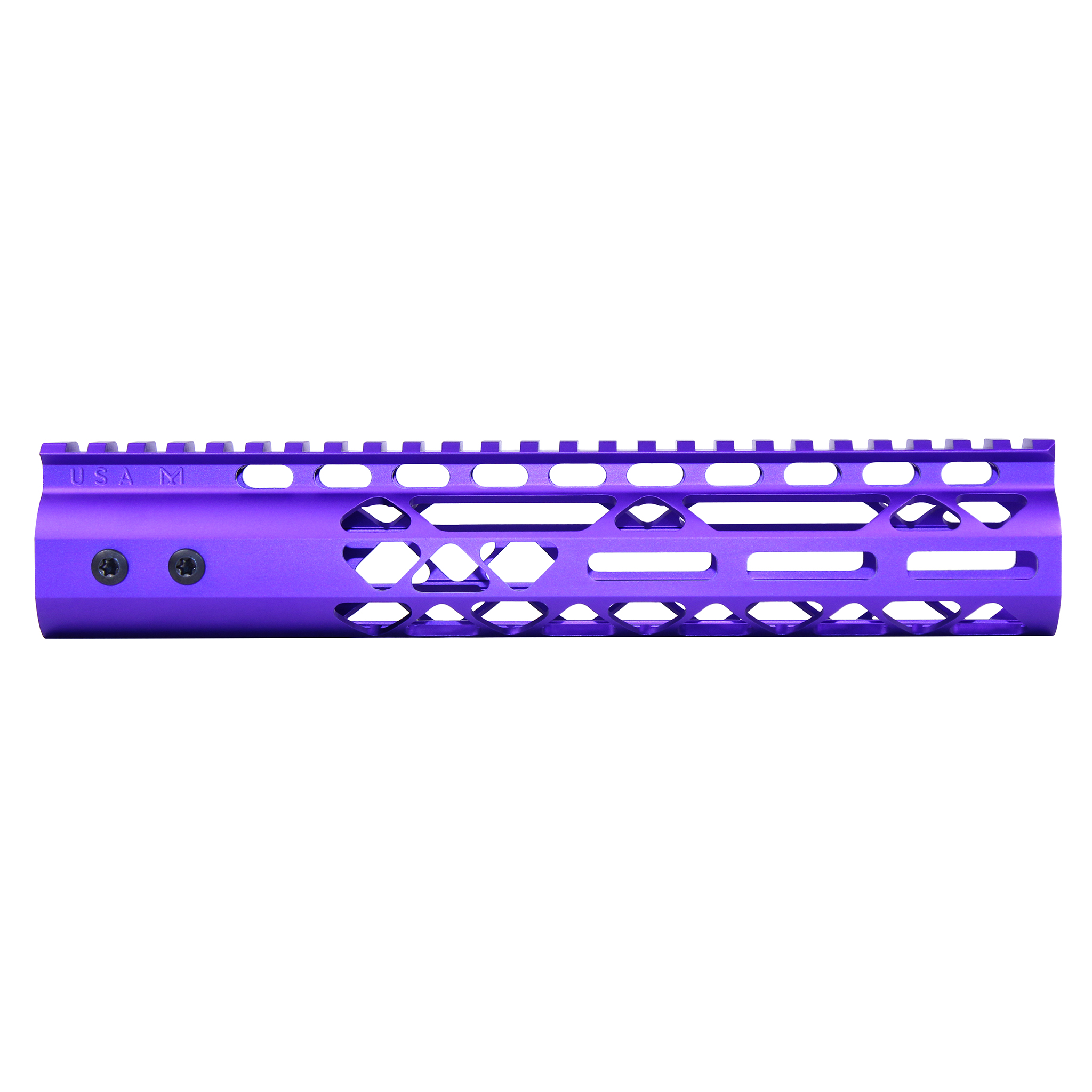 Guntec-USA-GT-10MLK-AL-RP 10" Air Lite M-LOK Free Floating Handguard With Monolithic Top Rail (Anodized Royal Purple)