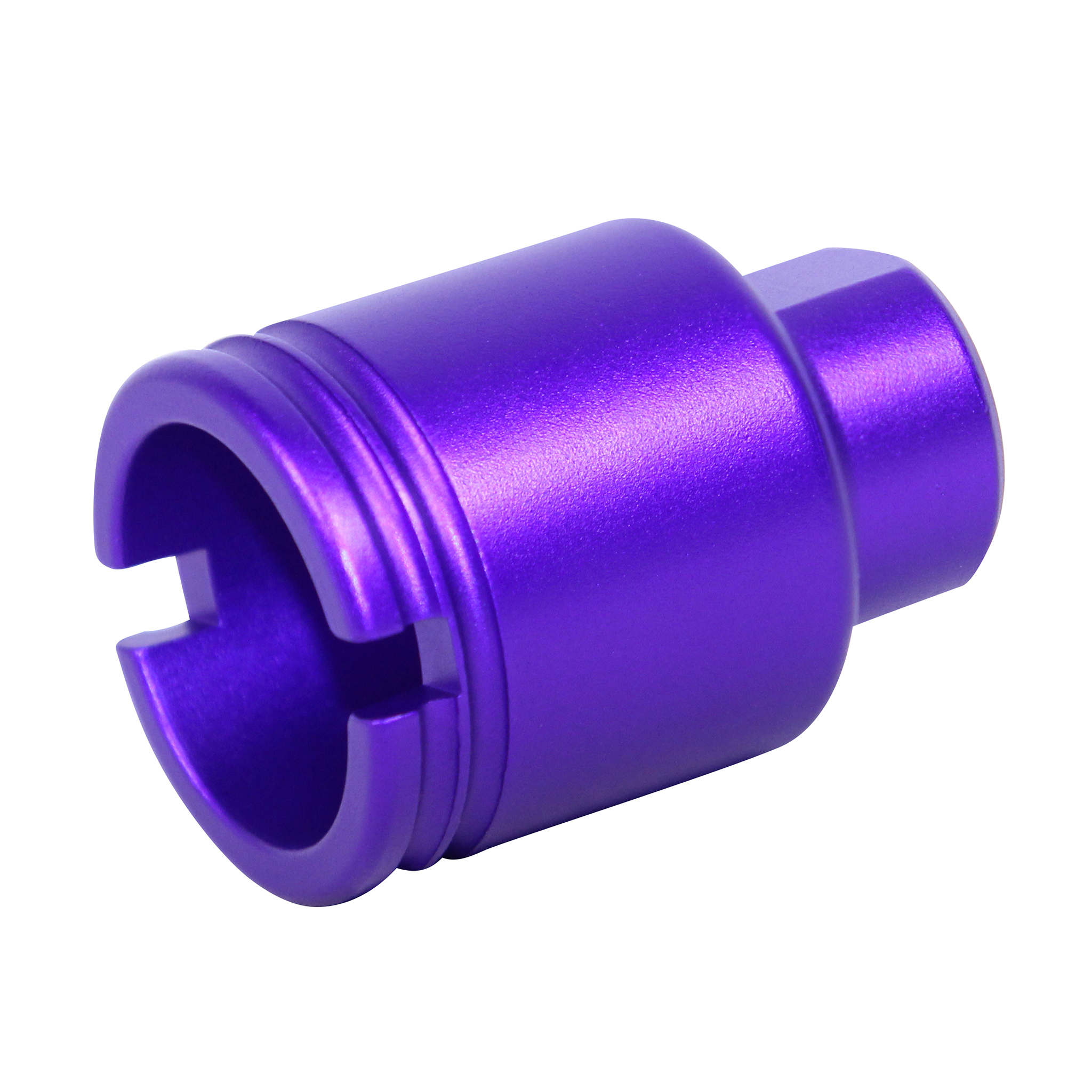 AR-15 Stubby Slim Flash Can Royal Purple AR-15 Stubby Slim Compact Flash Can in Anodized Royal Purple finish